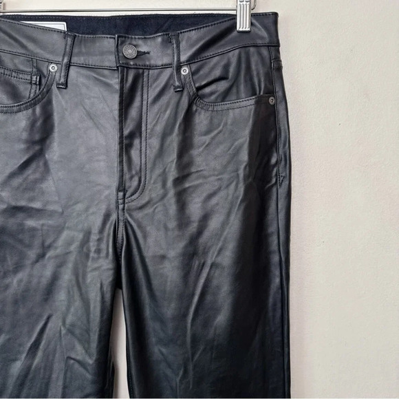 Gap Womens 29 High Rise Vegan Leather 70s Flare Pant - Picture 5 of 14